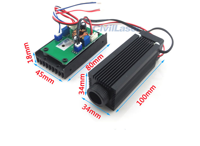 1064nmm 1w 2w 3w Powerful Invisible Laser Diode Module With Cooling Fan